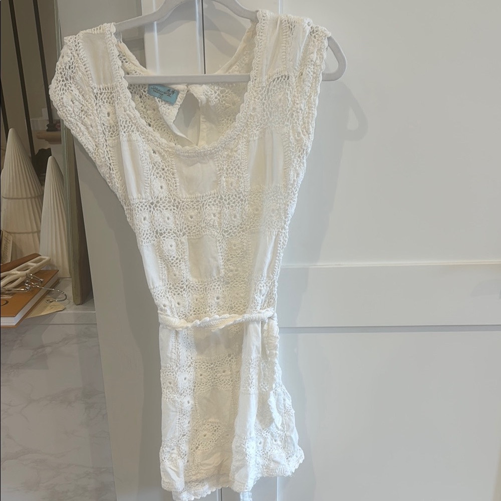 Letarte White Crochet Dress